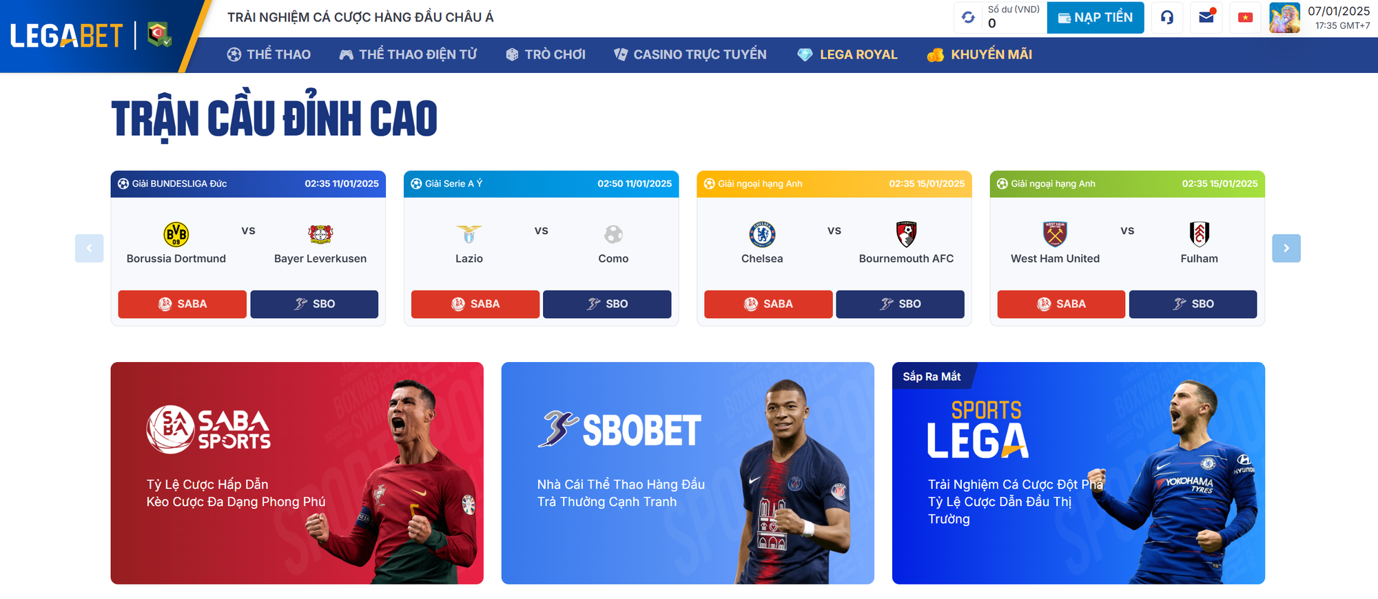 Thể Thao LegaBet đa dạng Sportsbook cho người chơi